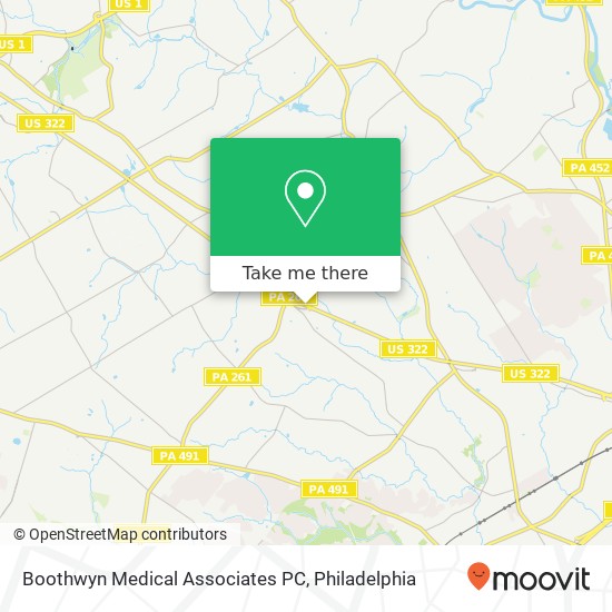 Mapa de Boothwyn Medical Associates PC