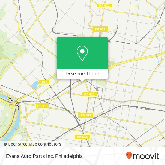 Mapa de Evans Auto Parts Inc