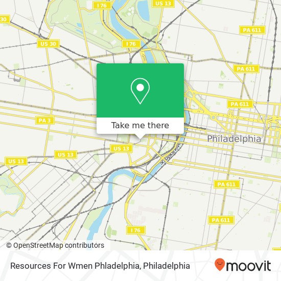 Mapa de Resources For Wmen Phladelphia