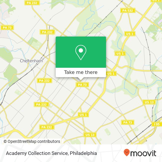 Mapa de Academy Collection Service