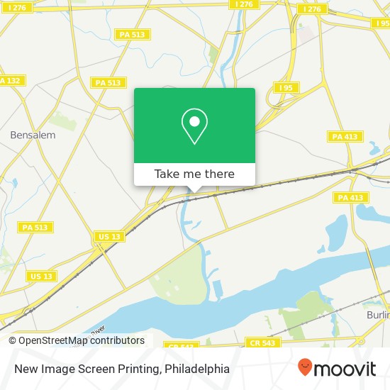 New Image Screen Printing map