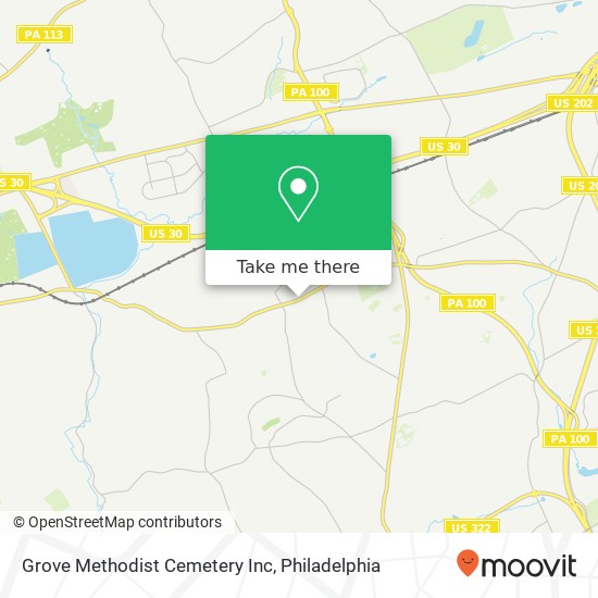 Mapa de Grove Methodist Cemetery Inc