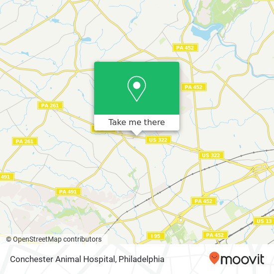 Mapa de Conchester Animal Hospital