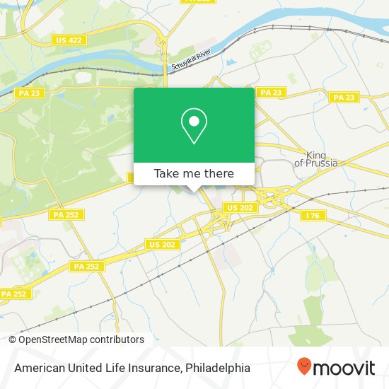 American United Life Insurance map