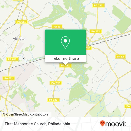 First Mennonite Church map