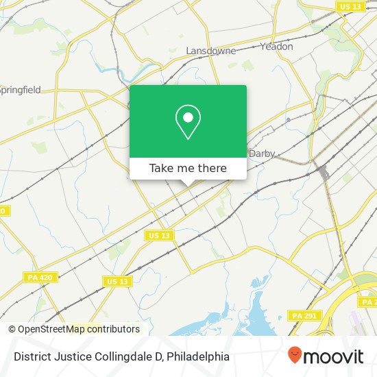 District Justice Collingdale D map