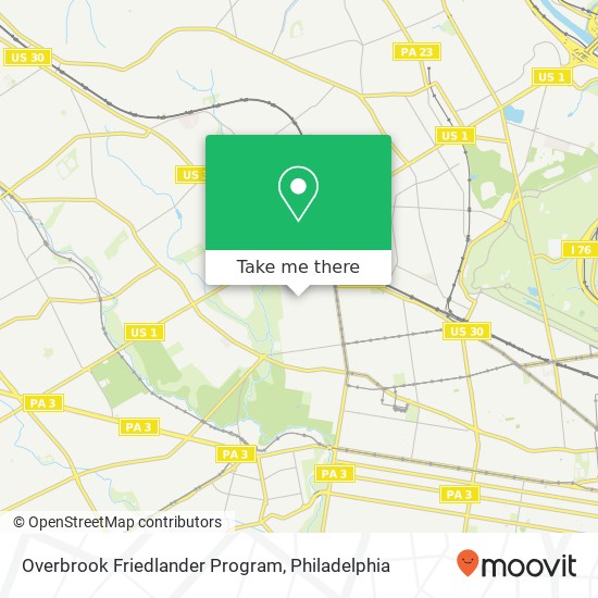 Mapa de Overbrook Friedlander Program