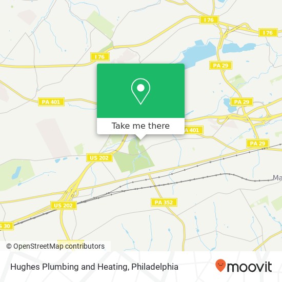 Hughes Plumbing and Heating map