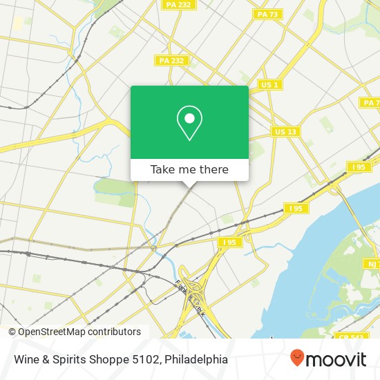 Mapa de Wine & Spirits Shoppe 5102