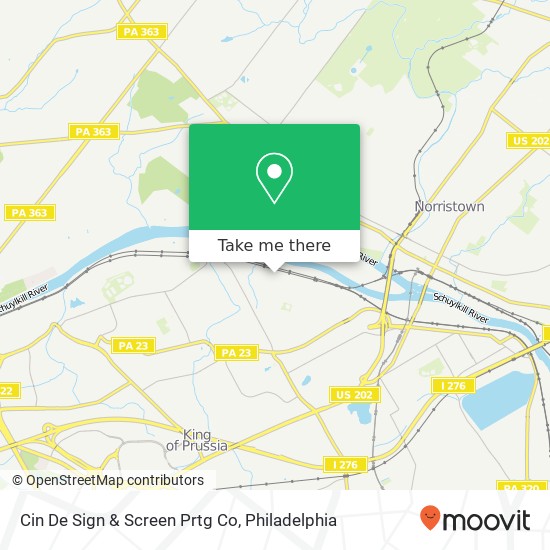 Cin De Sign & Screen Prtg Co map