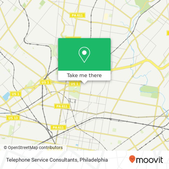 Telephone Service Consultants map