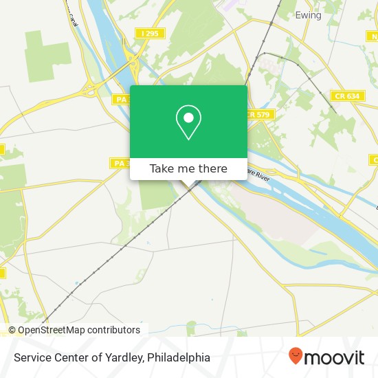 Service Center of Yardley map