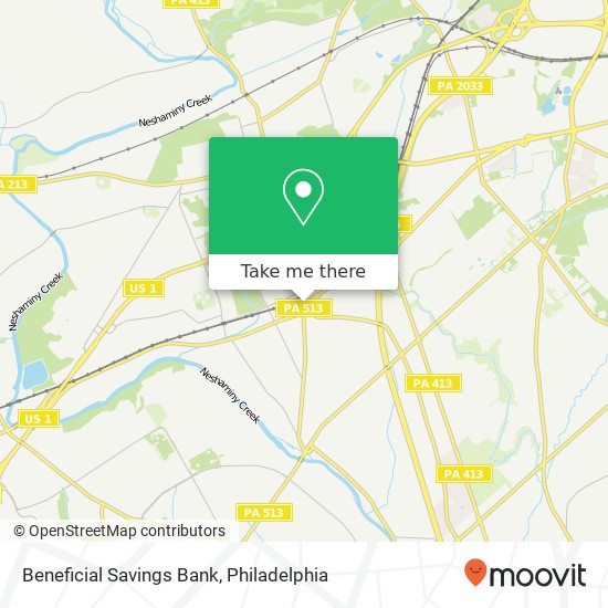 Beneficial Savings Bank map