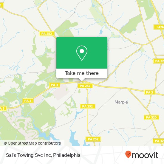Sal's Towing Svc Inc map