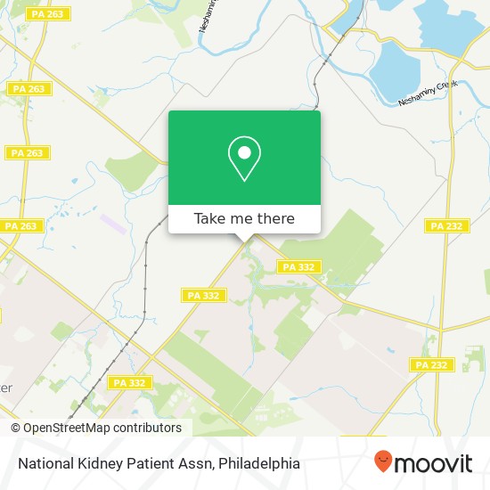 Mapa de National Kidney Patient Assn