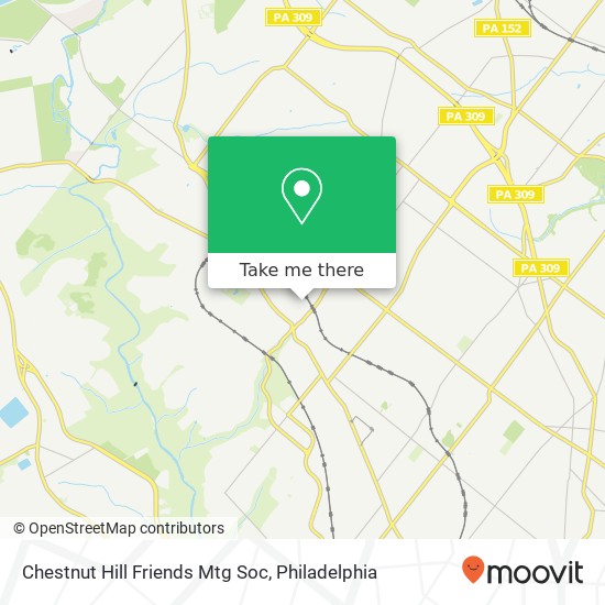 Chestnut Hill Friends Mtg Soc map