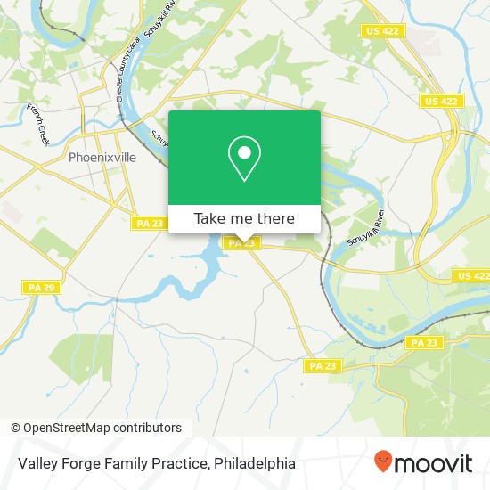 Valley Forge Family Practice map