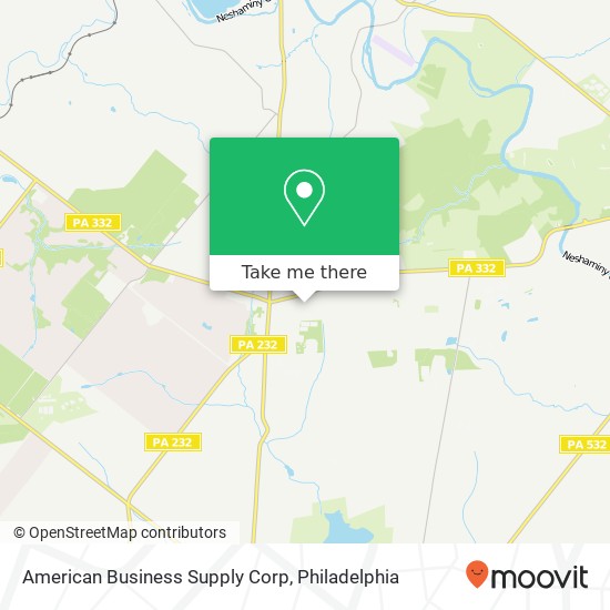 American Business Supply Corp map
