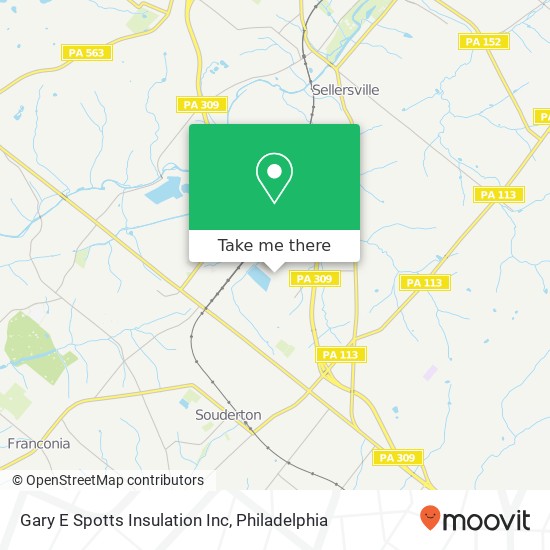 Gary E Spotts Insulation Inc map