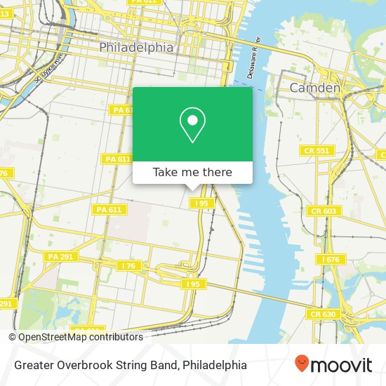 Mapa de Greater Overbrook String Band