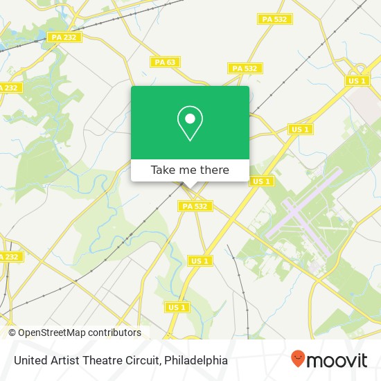 United Artist Theatre Circuit map