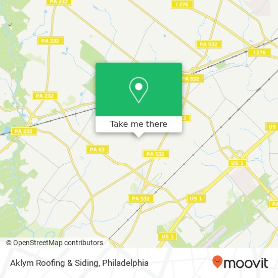Mapa de Aklym Roofing & Siding