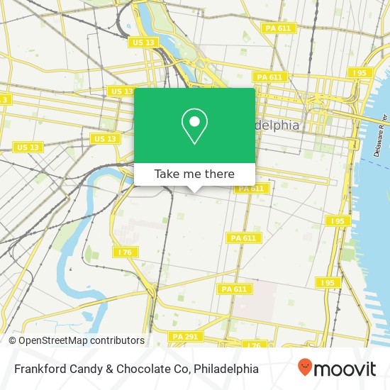 Frankford Candy & Chocolate Co map