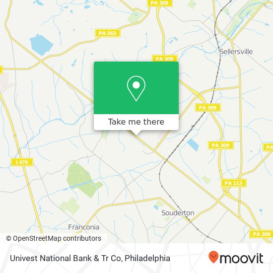 Univest National Bank & Tr Co map