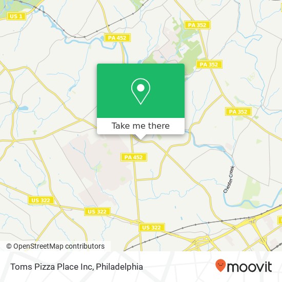 Toms Pizza Place Inc map