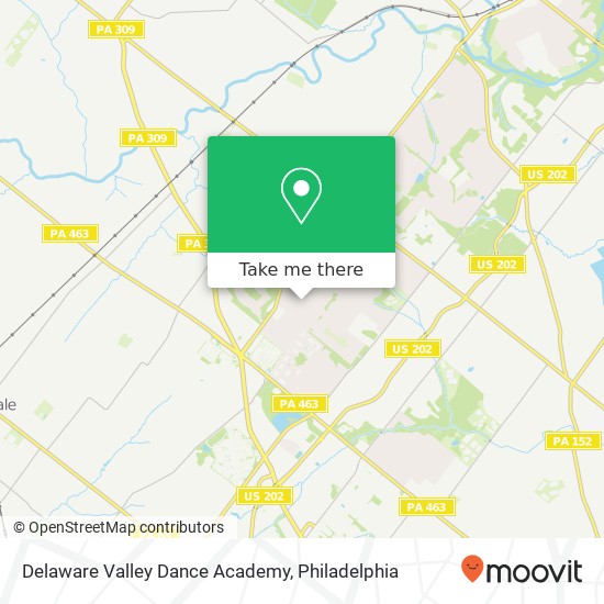 Mapa de Delaware Valley Dance Academy