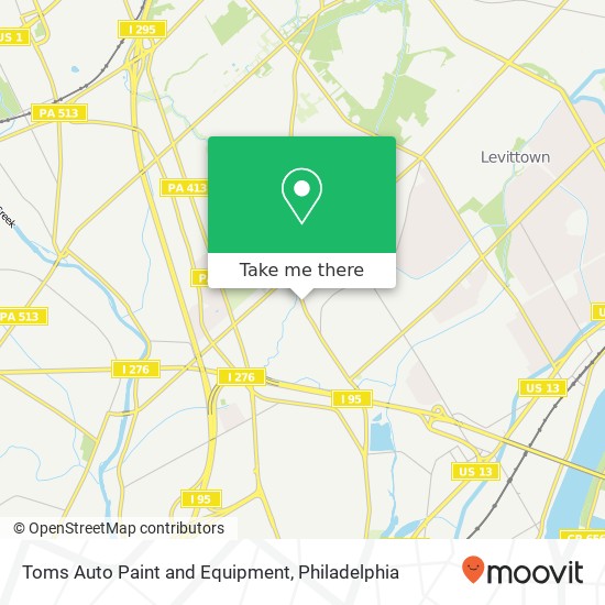 Mapa de Toms Auto Paint and Equipment