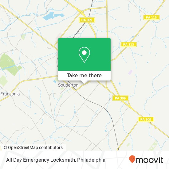 Mapa de All Day Emergency Locksmith