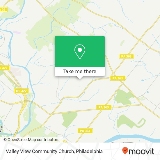 Valley View Community Church map