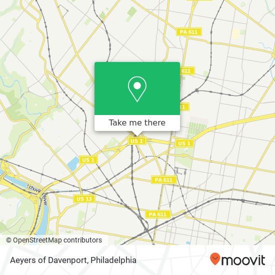 Aeyers of Davenport map