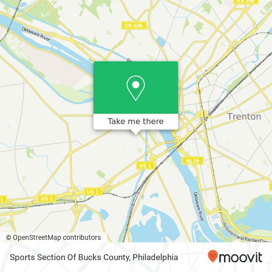 Sports Section Of Bucks County map