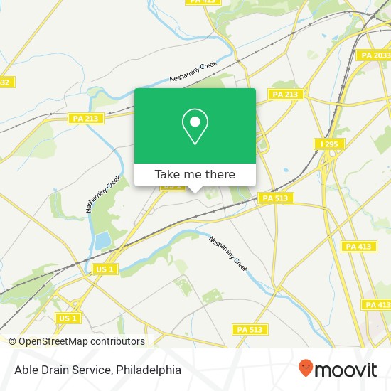 Able Drain Service map