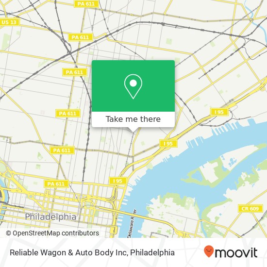 Reliable Wagon & Auto Body Inc map