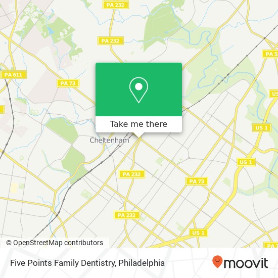 Five Points Family Dentistry map