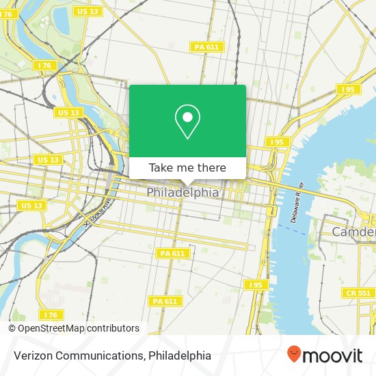 Verizon Communications map