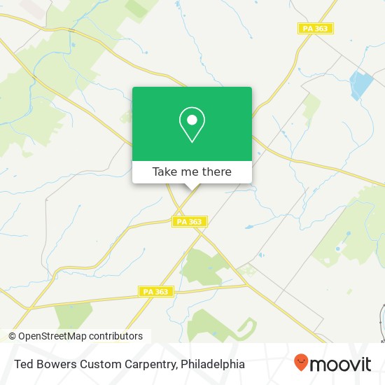 Ted Bowers Custom Carpentry map