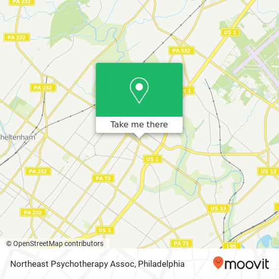 Mapa de Northeast Psychotherapy Assoc