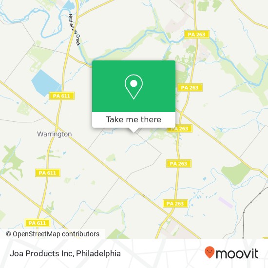 Joa Products Inc map