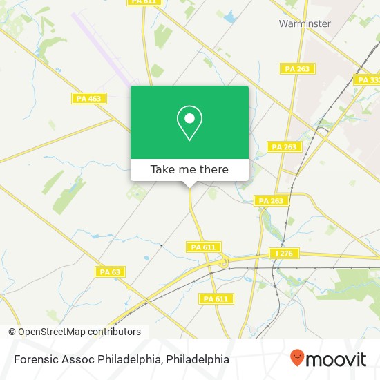 Forensic Assoc Philadelphia map