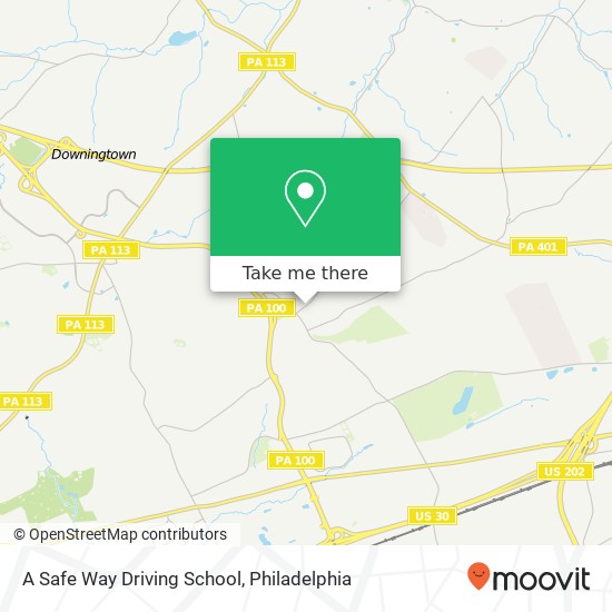 A Safe Way Driving School map