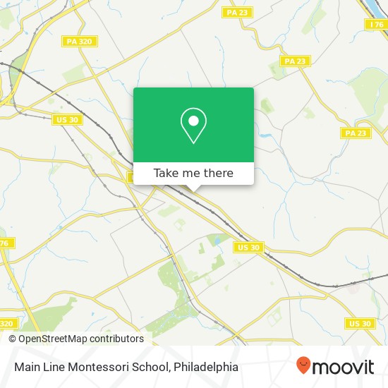 Main Line Montessori School map