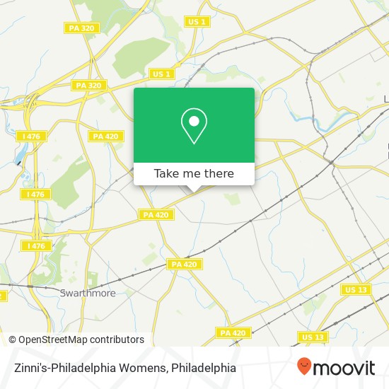 Mapa de Zinni's-Philadelphia Womens