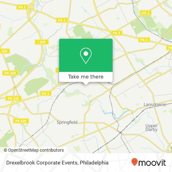 Drexelbrook Corporate Events map