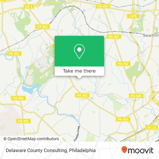 Mapa de Delaware County Consulting