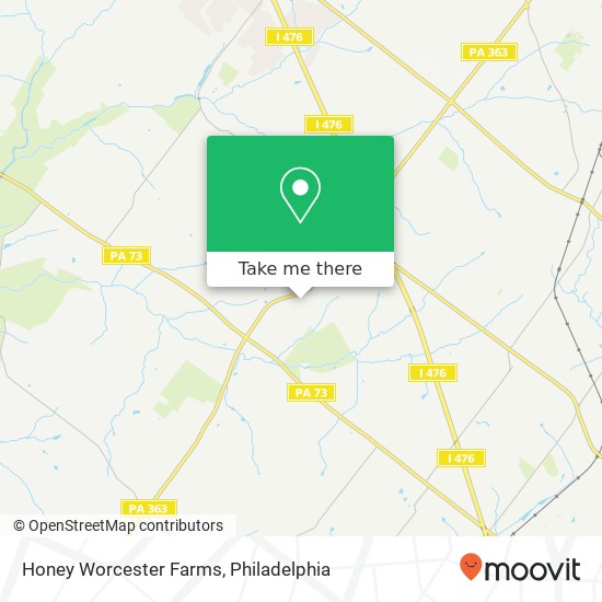 Mapa de Honey Worcester Farms