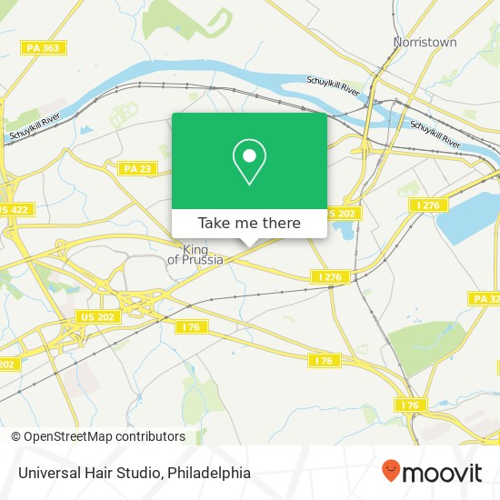 Universal Hair Studio map